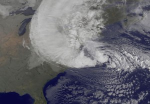 Hurricane Sandy's size and intensity signals the new era of storms and devastation we can expect from the effects of climate change. Photo Credit: AP