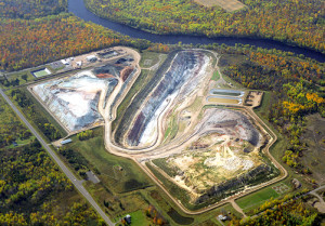 The Flambeau Mine near Ladysmith, Wisconsin before reclamation. The Wisconsin Department of Natural Resources recently completed an investigation of water quality at the Flambeau Mine site and recommended that “Stream C,” a tributary of the Flambeau River into which Flambeau Mining Company has been discharging polluted runoff from the mine site since 1999, be included on its list of “impaired waters” for 2012 for “acute aquatic toxicity” caused by copper and zinc.