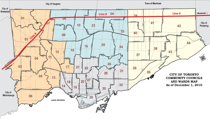 City of Toronto Pipeline Route