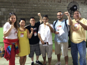 GGJ delegates with Pablo Salon of Focus on the Global South.