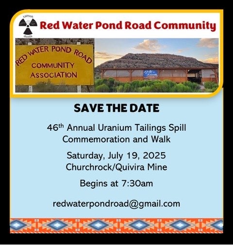 the annual commemoration of the 1979 Church Rock Uranium Tailing Spill