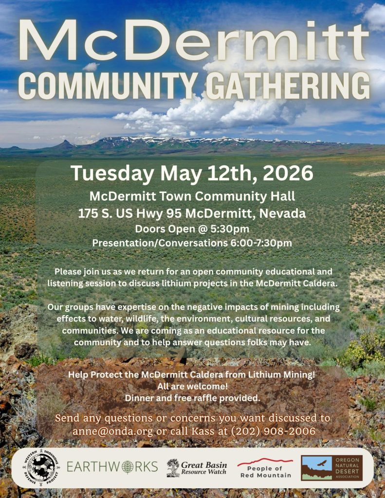 McDermitt Community Gathering, Tuesday May 12, 2026
