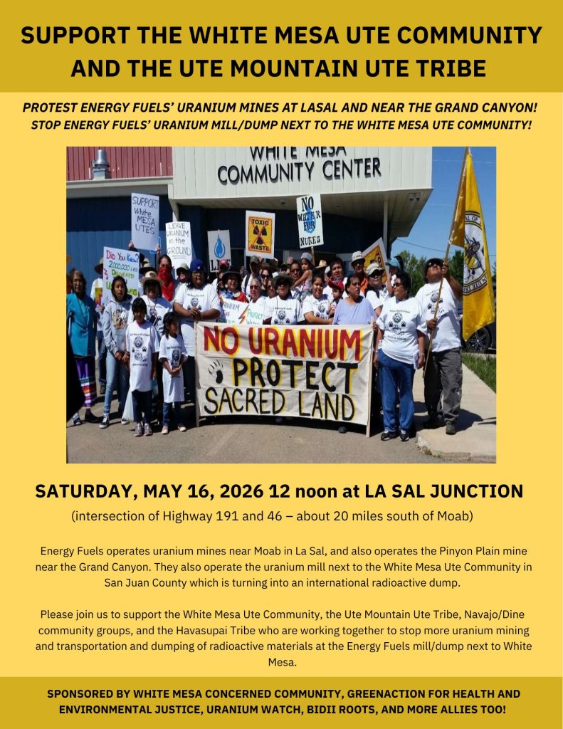 Support the White Mesa Ute Community and the UTE Mountain Ute Tribe